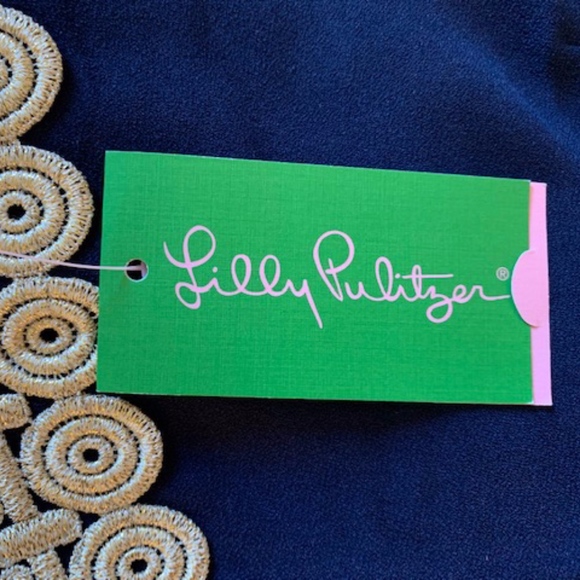 NWT Lilly Pulitzer Donna Romper in True Navy (0) - Picture 4 of 4